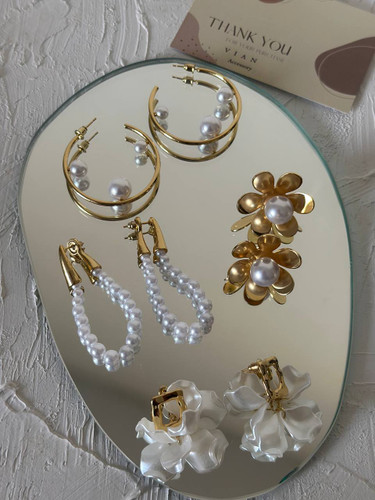 گوشواره طرح مروارید