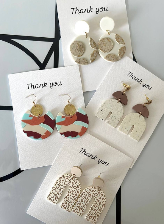 گوشواره پلیمر - میناکاری