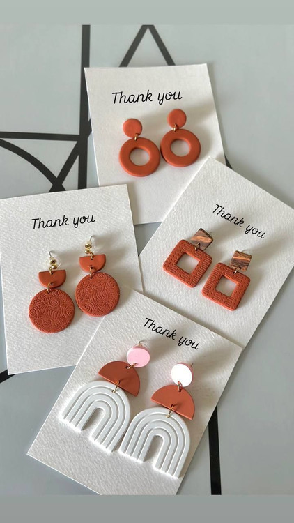 گوشواره پلیمر - میناکاری