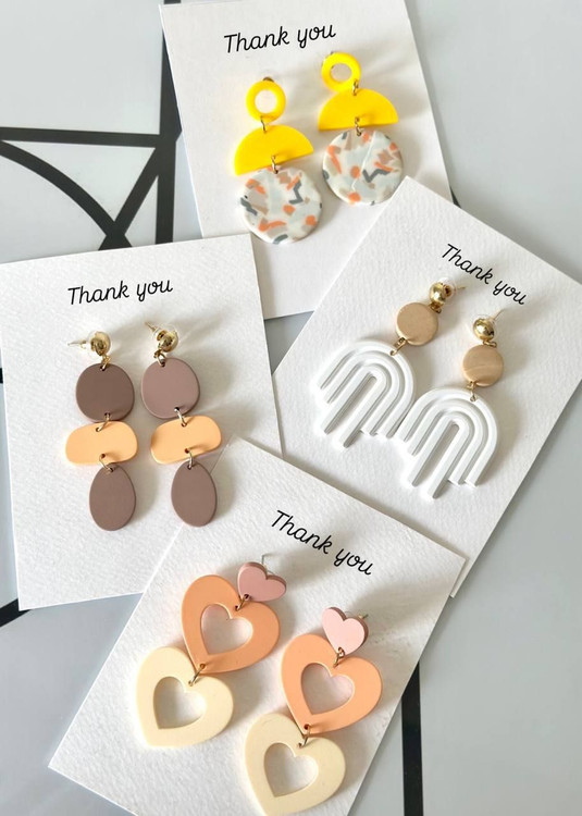 گوشواره پلیمر - میناکاری