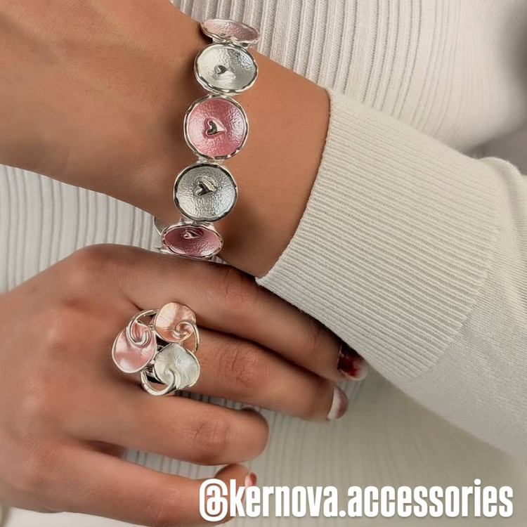 دستبند انگشتر میناکاری