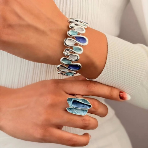 دستبند انگشتر میناکاری