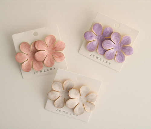 گوشواره میناکاری - مرواریدی